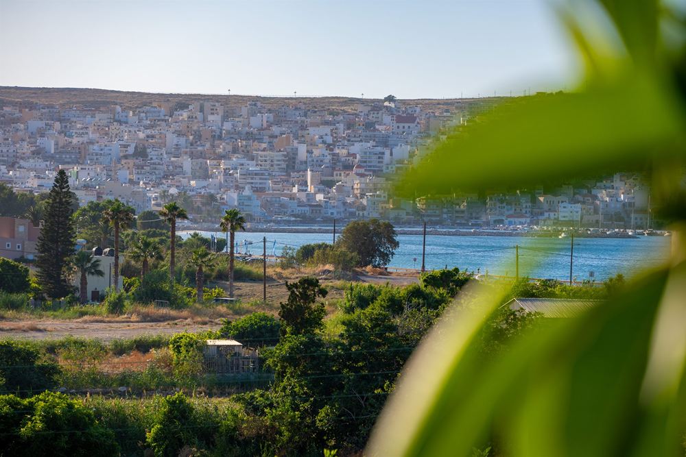 The view over Sitia beach